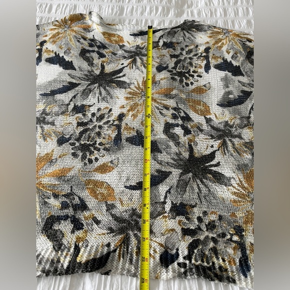 LUISA RICCI Lightweight Floral Batwing Sweater Boat Neck Made Italy Summer FLAWS - Picture 14 of 17